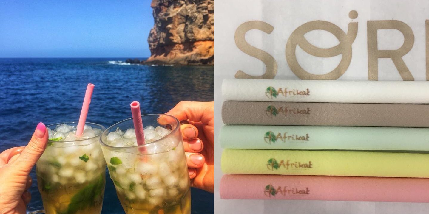 drinks with edible straws on Afrikat